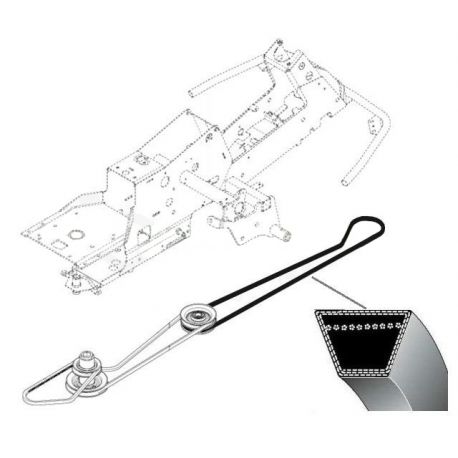 Pasek klinowy Husqvarna R316T, R322T nr 594978001