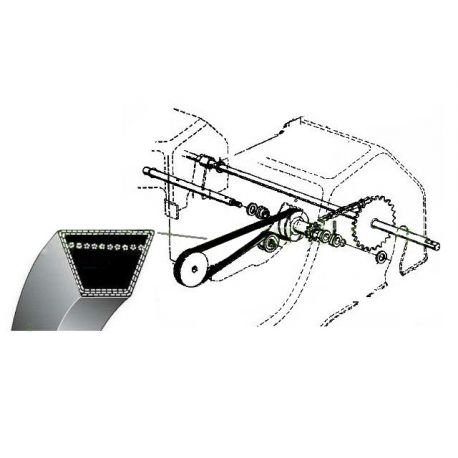 Pasek klinowy kosiarki MTD Rex-Combi 51SSL nr 754-0252