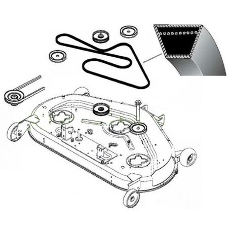 Pasek napędu noży kosiska Cub Cadet HDS 2205 nr 754-3039