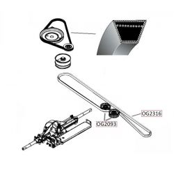 Pasek napędu jazdy MTD JE130, Optima LG155, Spider 92RDT, Eurotrac 155/92. Nr. 754-0468