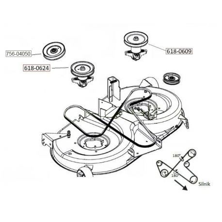 Pasek napędu noży Massey-Ferguson MF41-18RD, MF41-20RD nr 754-04069