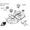 Pasek klinowy MTD SE135A, SE150H nr 754-04024 napędu noży 