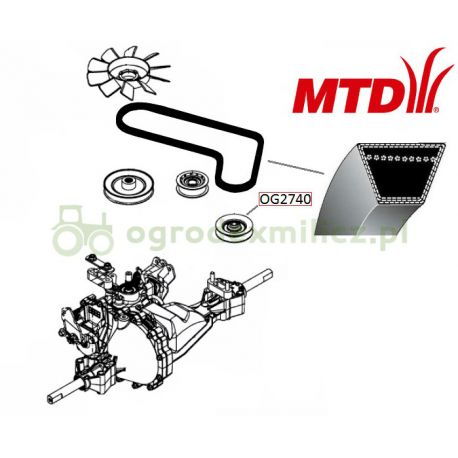 Pasek klinowy jazdy MTD Minirider 60SDHE, Mnirider 76RDHE, Minirider 76SDHE nr 754-05130