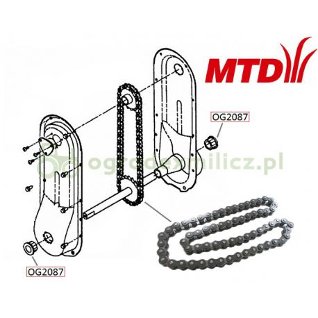 Łańcuch mechanizmu różnicowego MTD E/145, Eurotrac 21/102, RH125 nr 713-0412