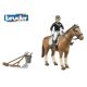 Zabawka - Figurka dżokeja, koń i akcesoria