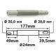 Lewy wałek piasty noża Viking MT540, MT545, MT580, MT585 nr 61257020700