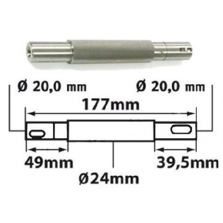 Lewy wałek piasty noża Viking MT540, MT545, MT580, MT585 nr 61257020700