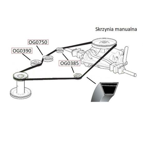 Pasek napędu jazdy Oleo-Mac OM90C/11,5M, OM92C/13,5M nr G135062000E1