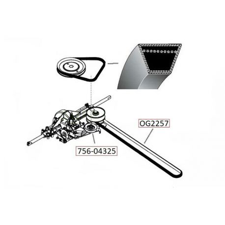 Pasek napędu jazdy MTD Cub Cadet LT1 NS96 nr 754-05040