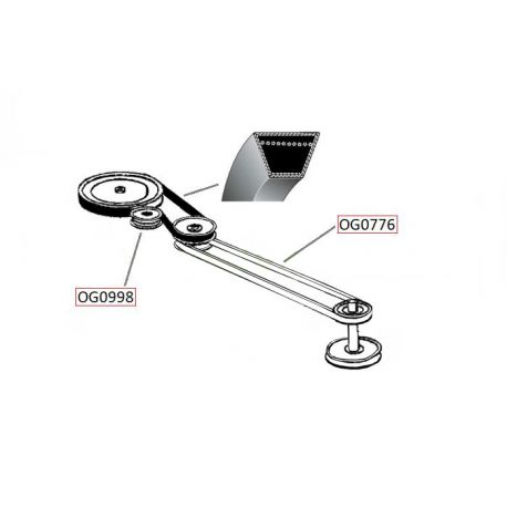 Pasek napędu jazdy MTD J115, Spider 76R nr. 754-0281