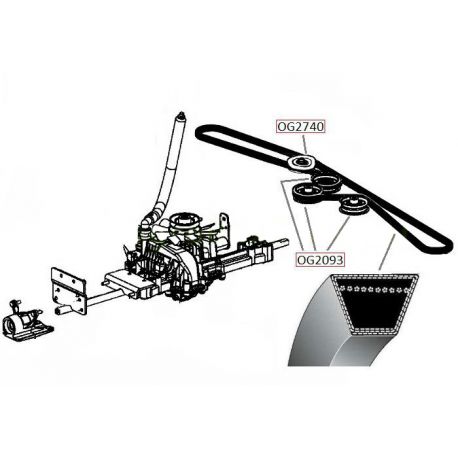 Pasek klinowy napędu jazdy Cub Cadet CC917HE, CC1020BHN, CC1022KHI nr 754-04304